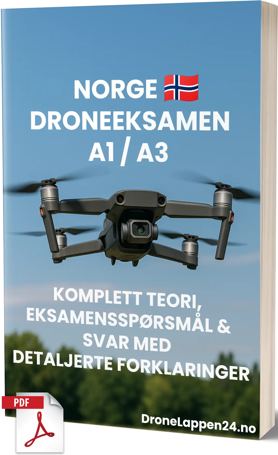 Droneeksamen A1/A3 Norge – Full teori, 500+ eksamensnære spørsmål og svar med detaljerte forklaringer - Bilde 1