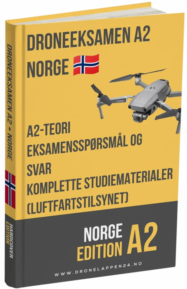 Droneeksamen A2 Norge – Avansert teori, komplette læremidler og 500+ eksamenslignende spørsmål og svar