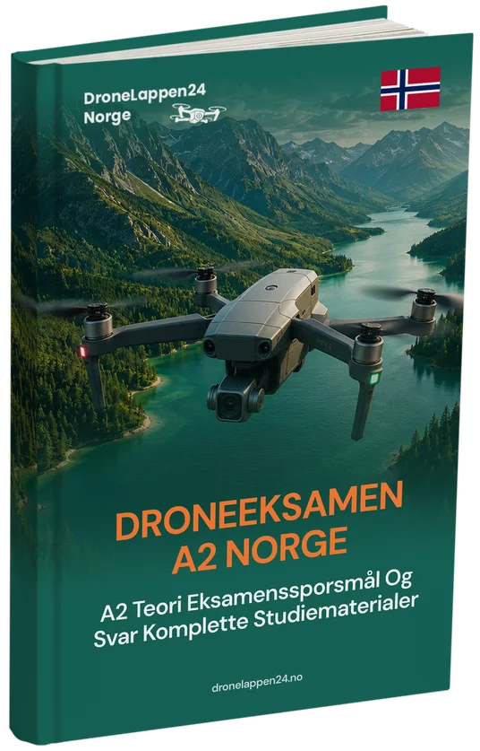Droneeksamen A2 Norge – Avansert teori, komplette læremidler og 500+ eksamenslignende spørsmål og svar