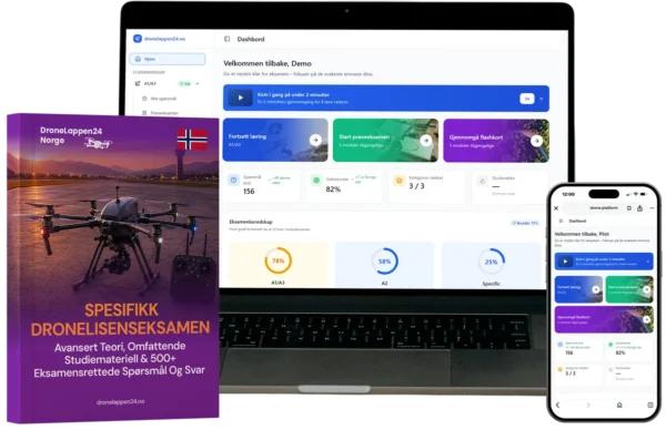 Spesifikk (Specific) Kategori Dronesertifikat Combo – Komplett Kurs, Opplæringsmateriell & E-Learning-Plattform